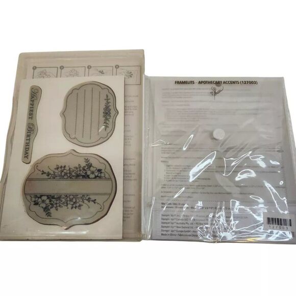 Stampin' Up! APOTHECARY ART Stamp Set 1 + APOTHECARY Accents Framelits Dies - Picture 3 of 6